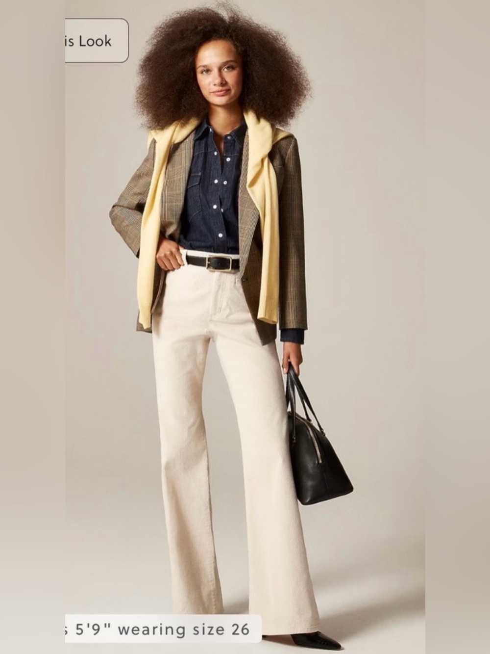 J.Crew Vintage flare corduroy pant in pale bone